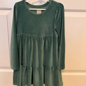 Like New Cynthia Rowley Green Velvet Kids Dress